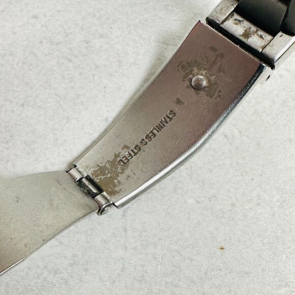 Relic Wet Watch Womens 31mm Crystal Bezel Day Date Two Tone 6.5" New Battery - Picture 7 of 11